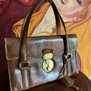 Vintage 70s Céline Brown Leather Bag